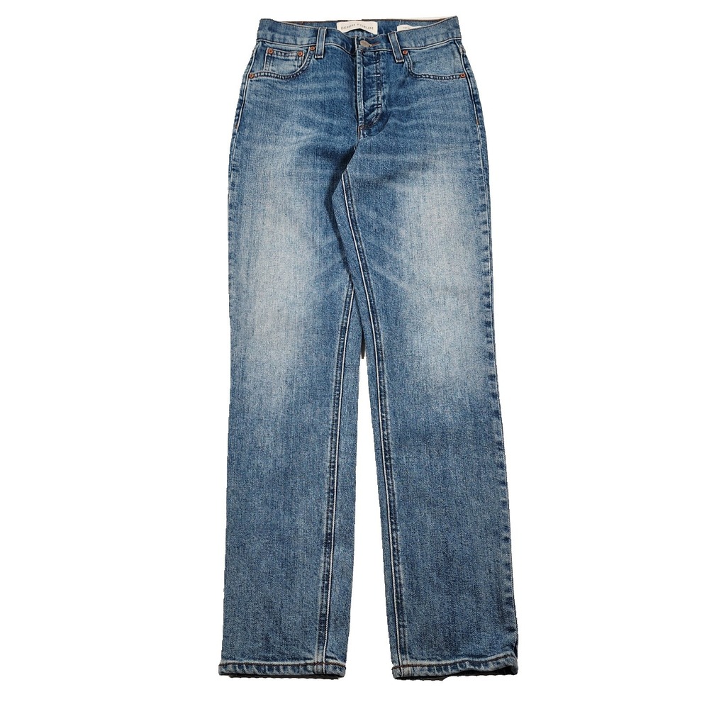 Aritzia Denim Forum Jeans Womens 25 The Yoko High Rise Slim 28L Baggy Straight
